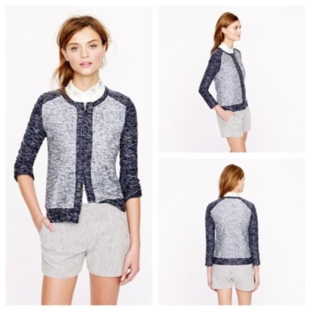 J.crew boucle navy jacket